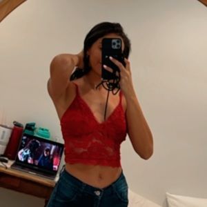 Burgundy Lace cami top